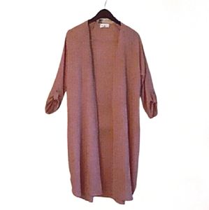 - THYME & HONEY DEEP PINK ROSE LONG  DUSTER